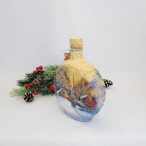 Cadouri de Craciun- Sticla handmade (cod 1536) 6001