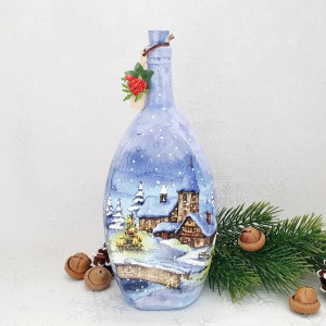 Cadouri de Craciun- Sticla handmade (cod 1713)2