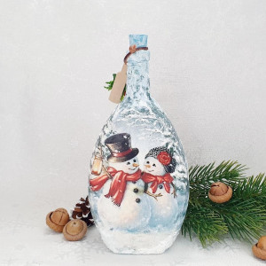 Cadouri de Craciun- Sticla handmade (cod 1717)2