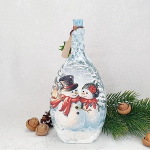 Cadouri de Craciun- Sticla handmade (cod 1717)2