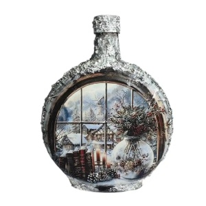 Cadouri de Craciun- Sticla handmade (cod 2169)poza2