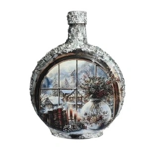 Cadouri de Craciun- Sticla handmade (cod 2169)poza2
