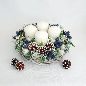 Coronita de Advent - merisoare albastre (cod 1529) 1
