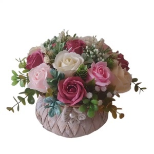 Cos rustic cu flori de sapun (cod 2339)poza 7