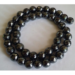 Hematit negru fatetat 8 mm