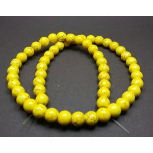 Howlite sferic, galben, 8 mm