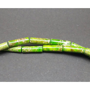 Jasper imperial verde, tub, 4*13 mm - Img 1