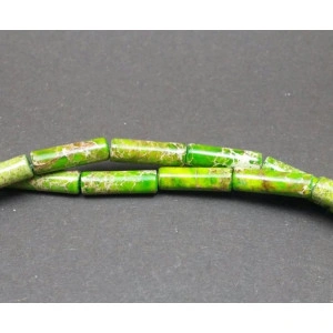 Jasper imperial verde, tub, 4*13 mm