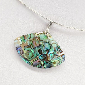 Pandantiv Paua Abalone Shell, evantai, 30*44 mm 3