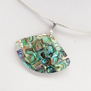Pandantiv Paua Abalone Shell, evantai, 30*44 mm 3