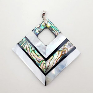 Pandantiv Paua Abalone Shell, romb, 43*43 mm 2