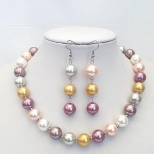 Set din perle stil Mallorca, 6 culori, si accesorii din otel inoxidabil (cod 135)