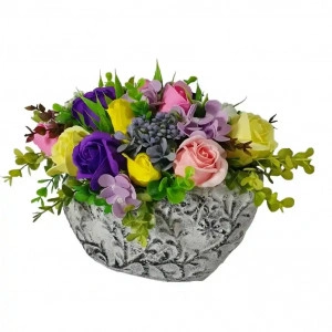 Aranjament 8 Martie-vas ceramic barcuta (cod 2046) poza5