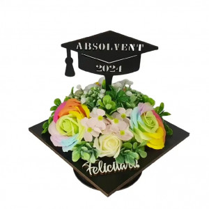 Aranjament floral "Absolvent 2024"-multicolor (cod 2077).4