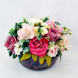 aranjament floral -bujori si trandafiri 16864