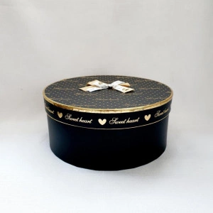 Aranjament flori de sapun-cutie rotunda (cod 1610)-7