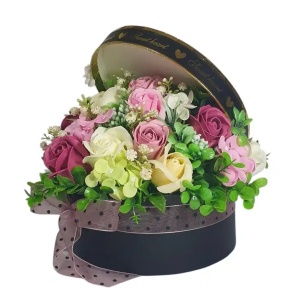 Aranjament trandafiri de sapun- "Sweet Heart"-roz (cod 2216)poza4