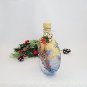 Cadouri de Craciun- Sticla handmade (cod 1536) 6002