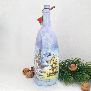 Cadouri de Craciun- Sticla handmade (cod 1713)3