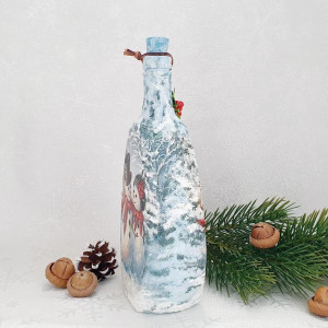 Cadouri de Craciun- Sticla handmade (cod 1717)3
