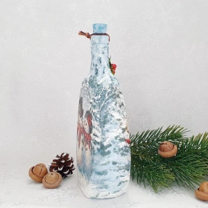 Cadouri de Craciun- Sticla handmade (cod 1717)3
