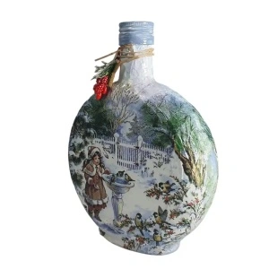 Cadouri de Craciun- Sticla handmade (cod 2167)poza3