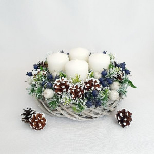 Coronita de Advent - merisoare albastre (cod 1529) 2