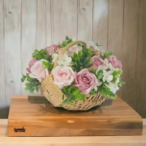 Cos cu trandafiri de sapun (cod 2036)poza1