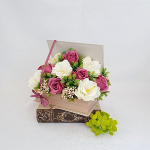 Cutie carte cu flori de sapun- (cod 1516) 4
