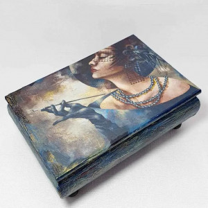 Cutie de bijuterii  "Lady in blue"(cod 1898)-7