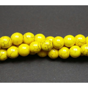 Howlite sferic, galben, 8 mm - Img 2