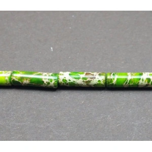 Jasper imperial verde, tub, 4*13 mm - Img 2