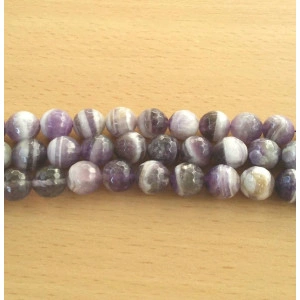 Lavender amethyst round faceted 12 mm