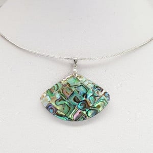 Pandantiv Paua Abalone Shell, evantai, 30*44 mm 4