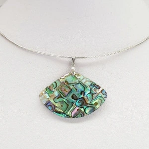 Pandantiv Paua Abalone Shell, evantai, 30*44 mm 4