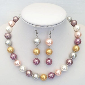 Set din perle stil Mallorca, 6 culori, si accesorii din otel inoxidabil (cod 135)2