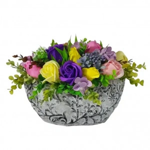 Aranjament 8 Martie-vas ceramic barcuta (cod 2046) poza6