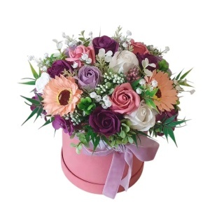 Aranjament artificial- cutie mare de catifea (cod 2368)poza135