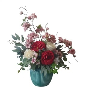 Aranjament artificial -flori de cires si trandafiri (cod 2358)poza25