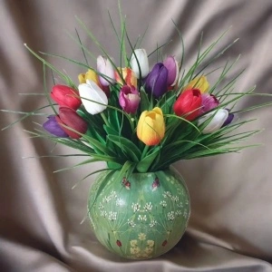 Poza 2-aranjament floral cu lalele 20982