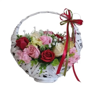 Poza 15 Aranjament de 8 Martie cu flori de sapun (cod 2220)