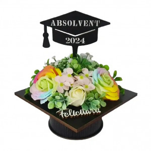 Aranjament floral "Absolvent 2024"-multicolor (cod 2077).6