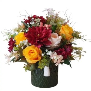 Aranjament floral artificial-trandafiri si margarete(cod 2330)poza42