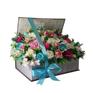 Poza 2 Aranjament floral "Magia Rozelor"-cutie carte (cod 2188)2