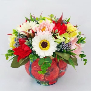 Aranjament pentru Valentine's Day cu flori de sapun (cod 1842)2