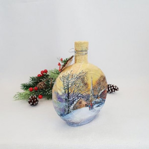 Cadouri de Craciun- Sticla handmade (cod 1536) 6003