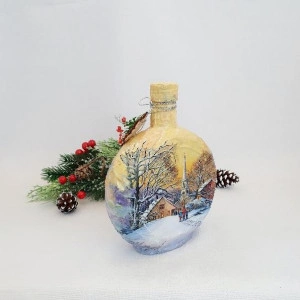 Cadouri de Craciun- Sticla handmade (cod 1536) 6003