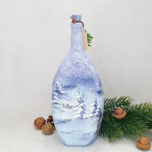 Cadouri de Craciun- Sticla handmade (cod 1713)4