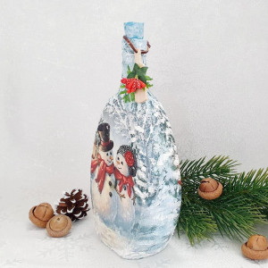 Cadouri de Craciun- Sticla handmade (cod 1717)4