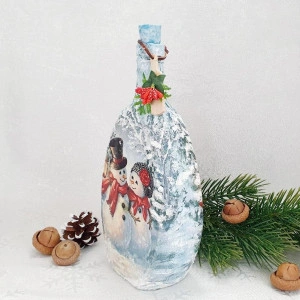 Cadouri de Craciun- Sticla handmade (cod 1717)4